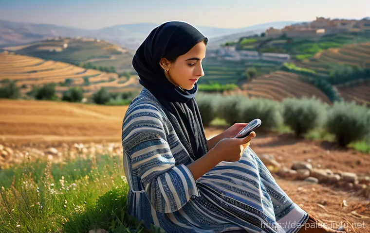 팔레스타인 언어와 방언 - **Prompt: "A heartwarming scene of a multi-generational Palestinian family gathered around a dinner ...